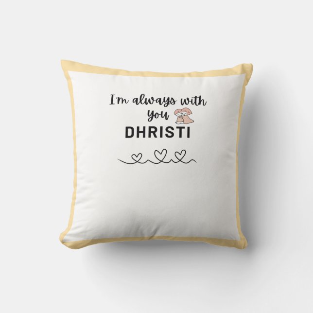 cute sister throw pillow (Front)