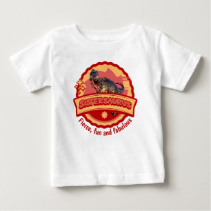 Cute Sistersaurus Dino Girl Sister Fun Design Baby T-Shirt