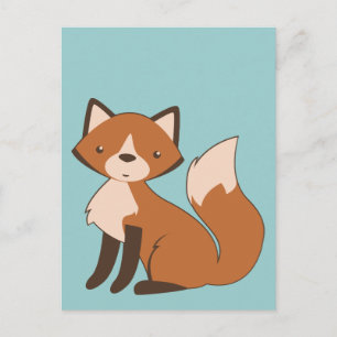 Cute Sitting Fox Postcard