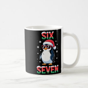 Cute Six Seven 67 Penguin Kids Christmas Holiday  Coffee Mug