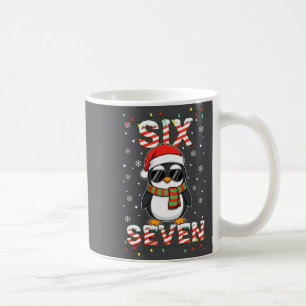 Cute Six Seven 67 Penguin Kids Christmas Holiday L Coffee Mug