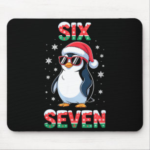 Cute Six Seven 67 Penguin Kids Christmas Holiday  Mouse Pad