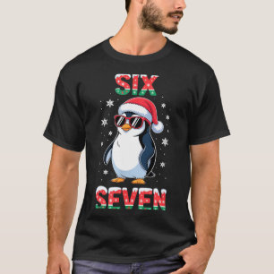 Cute Six Seven 67 Penguin Kids Christmas Holiday  T-Shirt