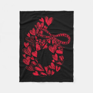 Cute Six Seven Love 67 Hearts Couple Number 6 Comf Fleece Blanket