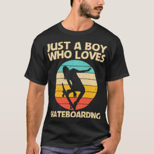 Cute Skateboarding Art For Boys Men Skateboard Ska T-Shirt