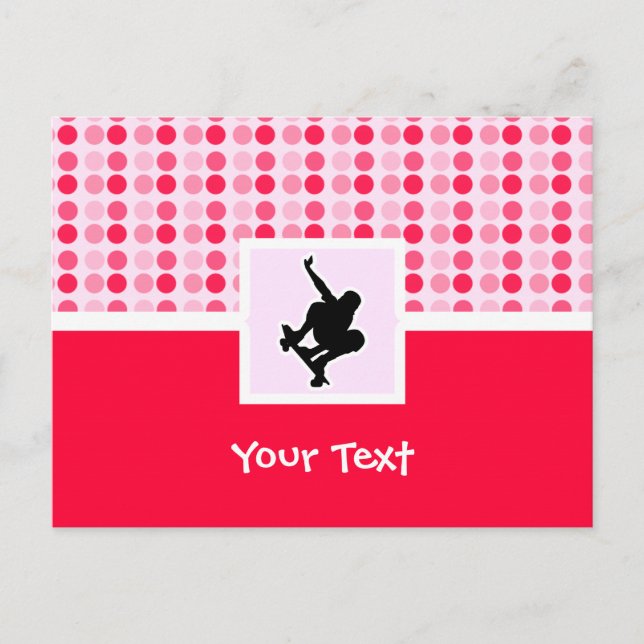 Cute Skateboarding Postcard (Front)