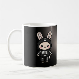 Cute Skeleton Bunny Halloween Coffee Mug