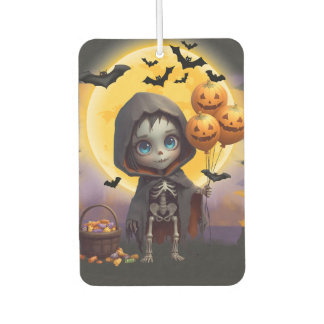 Cute Skeleton Girl with Balloons and Sweets Air Freshener