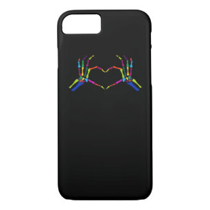 Cute Skeleton Sign Colorful Halloween Classic Case-Mate iPhone Case