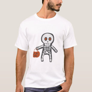 Cute Skeleton Trick Or Treat Halloween Men's T-Shirt