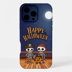 cute, skeletons and pumpkin Halloween iPhone 16 Pro Max Case
