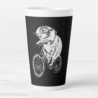 Cute Sketch Guinea Pig Bicycle | Cute Pet Lover Latte Mug
