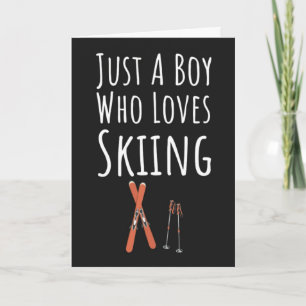 Cute Ski Cards For Baby Boys Kids Skier Skiing