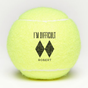 Cute Ski Love Keepsake Personalized Tennis Balls