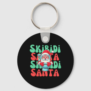 Cute Skibidi Toilet Santa Xmas Santa Keychain