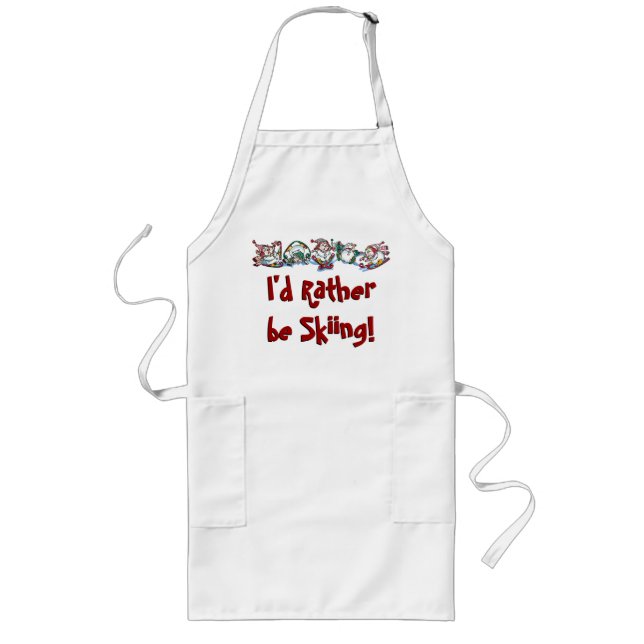Cute Skiing Apron for the Holidays (Front)