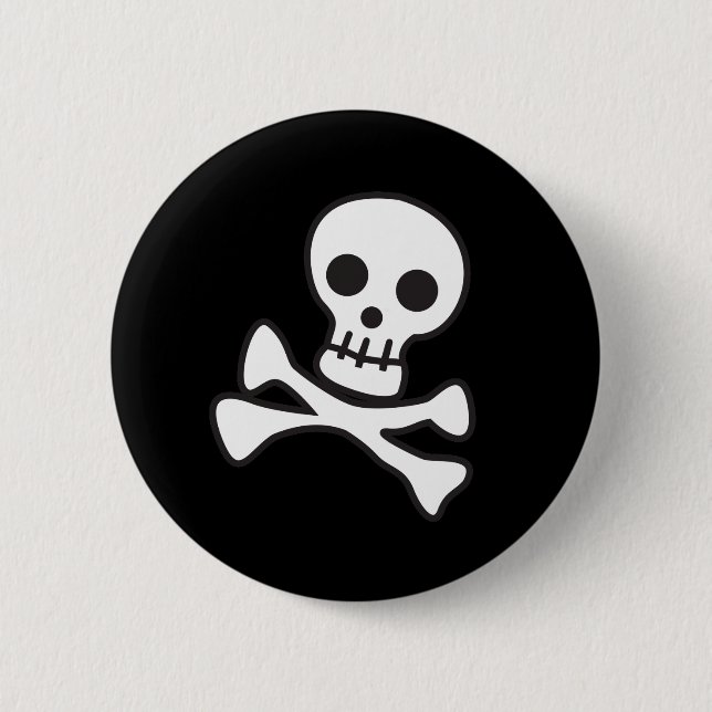 Cute Skull 2 Inch Round Button (Front)