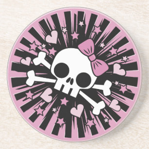 Cute Skull and Crossbones Coaster
