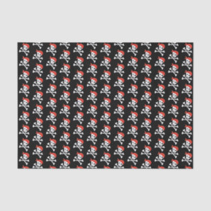 Cute Skull and Crossbones Pattern Pirate Theme Tissue Paper