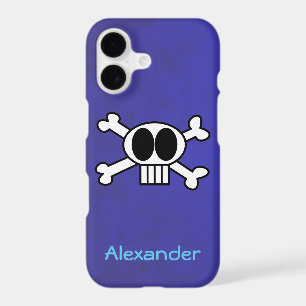 Cute Skull and Crossbones with Big Black Eyes