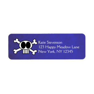 Cute Skull and Crossbones with Big Black Eyes