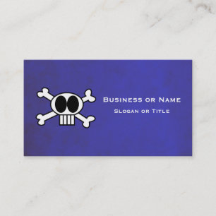 Cute Skull and Crossbones with Big Black Eyes Business Card