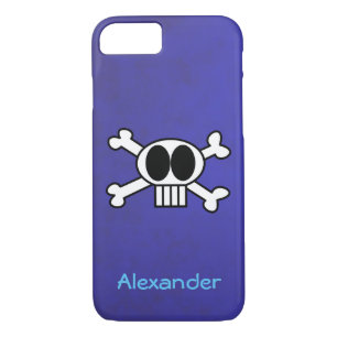 Cute Skull and Crossbones with Big Black Eyes iPhone 8/7 Case