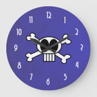 Cute Skull and Crossbones with Big Black Eyes