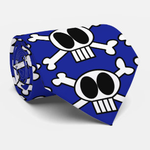 Cute Skull and Crossbones with Big Black Eyes Tie