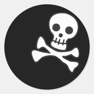Cute Skull Classic Round Sticker
