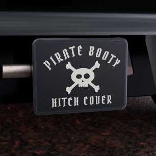 Cute Skull Crossbones Pirate Name Hitch Cover