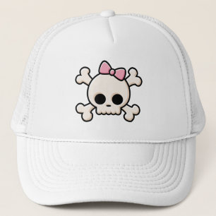 Cute Skull Girl Trucker Hat