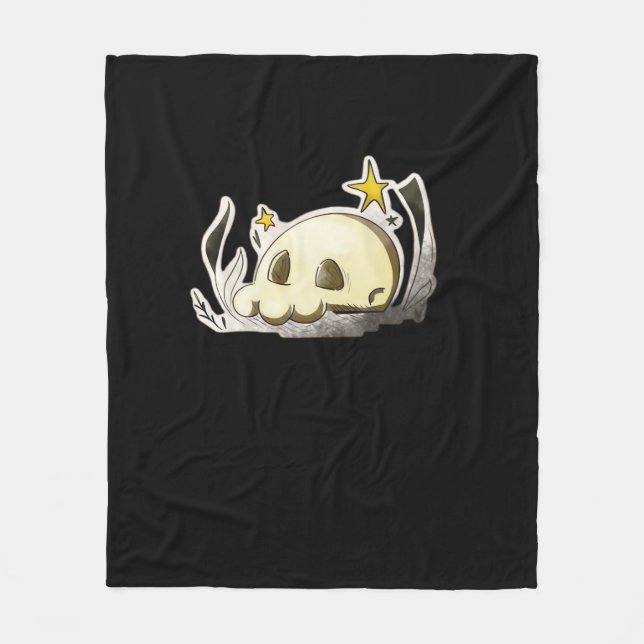 Cute Skull Oversized Fleece Blanket (Front)