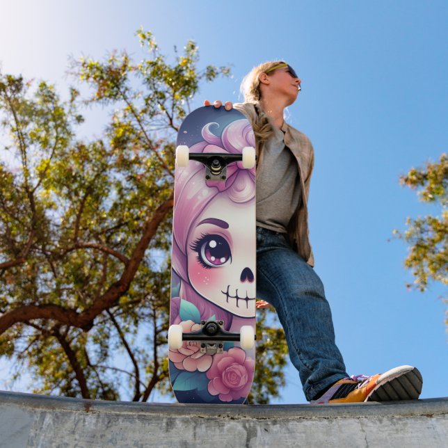 Cute Skull Skateboard (Outdoor 1)