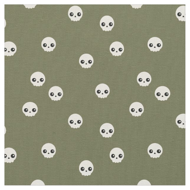Cute Skulls Fabric (Close Up)