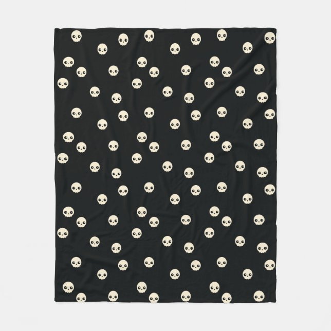 Cute Skulls Fleece Blanket (Front)