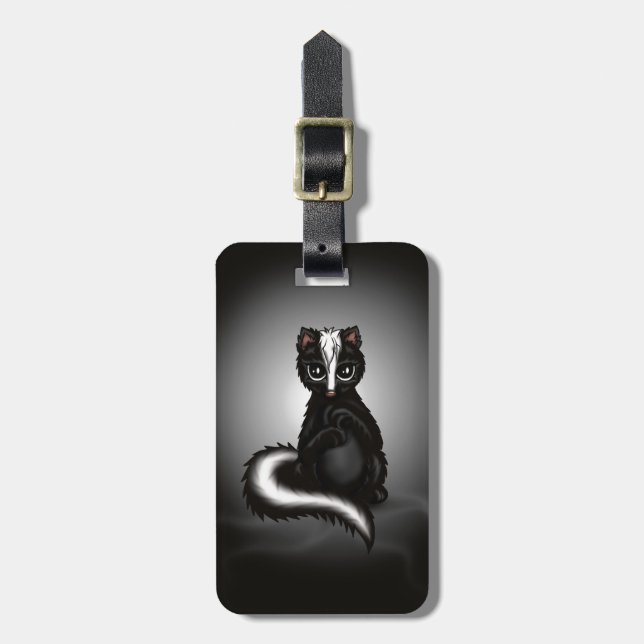 cute Skunk Luggage Tag (Front Vertical)