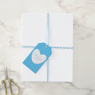 Cute sky blue heart classroom Valentine's Day Gift Tags