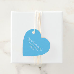 Cute sky blue heart Valentine's day classroom boys Favour Tags