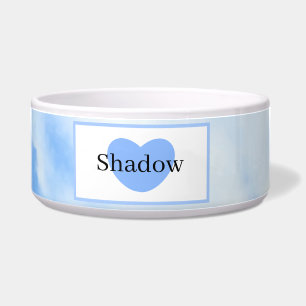 Cute Sky Blue Heart with Name Pet