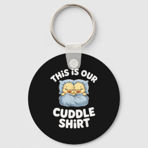 Cute Sleeng Ducks This Is Our Cuddle  Keychain