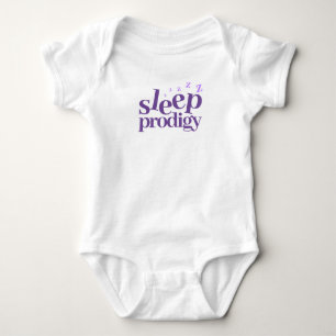 Cute Sleep Prodigy Word Art Baby Bodysuit