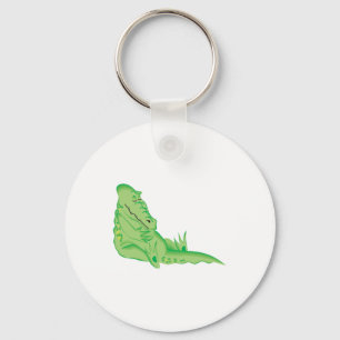 cute sleeping alligator keychain