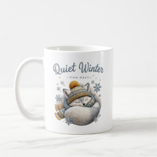 Cute Sleeping Arctic Fox Mug