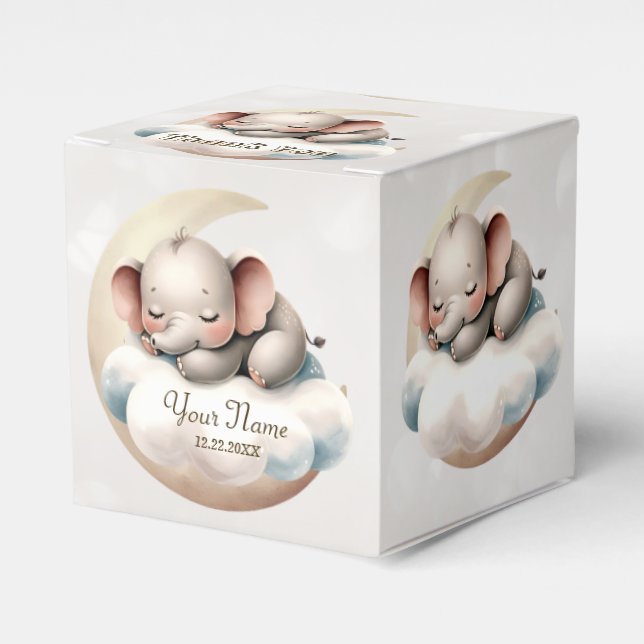 Cute Sleeping Baby Animals Beautiful Party Favor Box (Front Side)