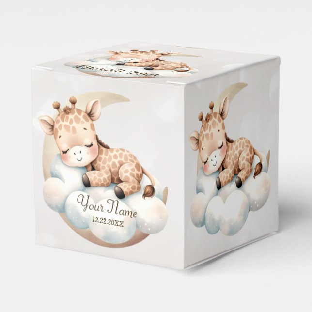 Cute Sleeping Baby Animals Beautiful Party Favor Box (Front Side)