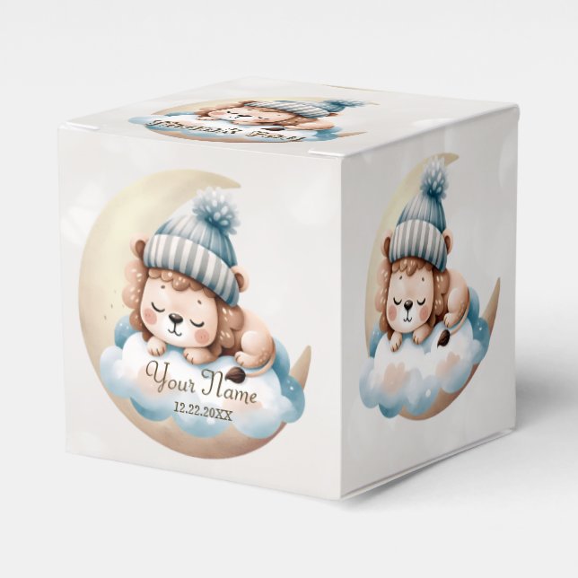 Cute Sleeping Baby Animals Beautiful Party Favor Box (Front Side)