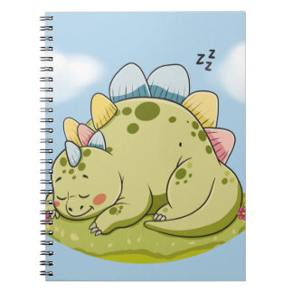 Cute Sleeping Baby Dinosaur Notebook