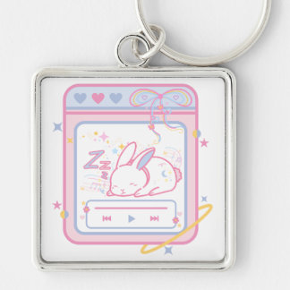 Cute Sleeping Bunny Keychain
