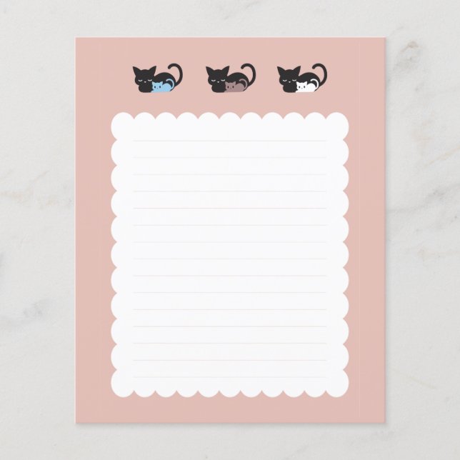 Cute sleeping cat pattern II Notebook (Front)